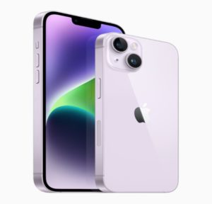 iPhone 14 in purple