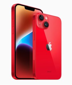 iPhone 14 in red