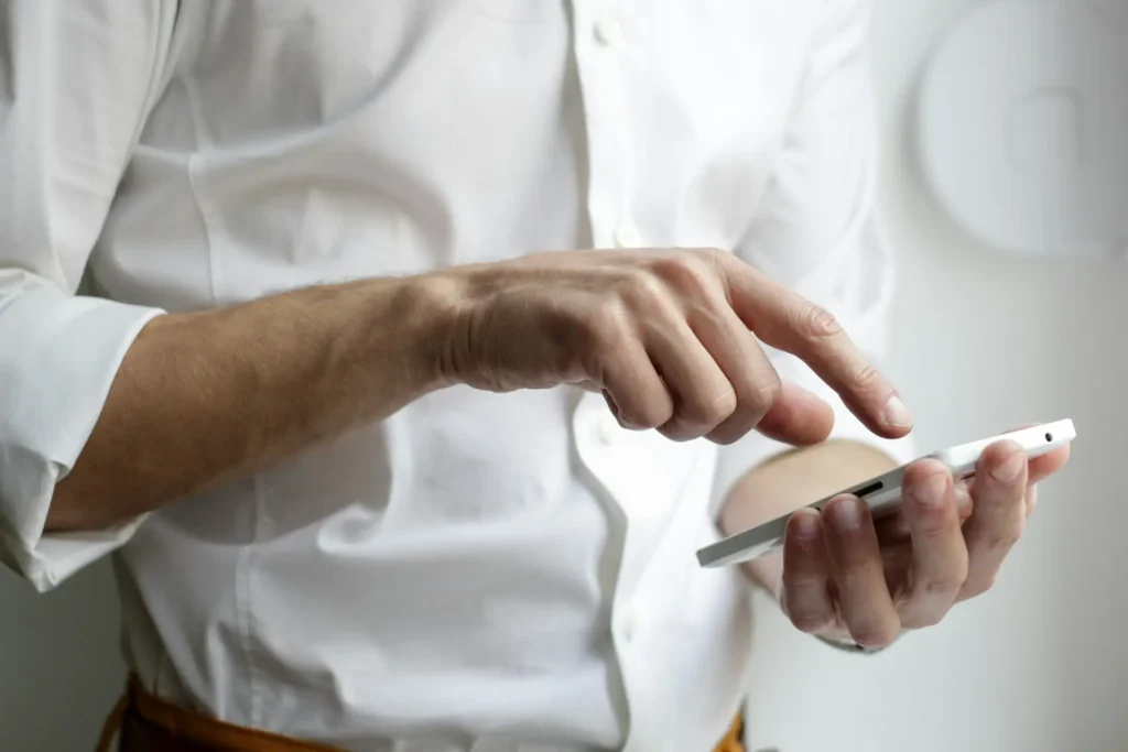 Person using phone